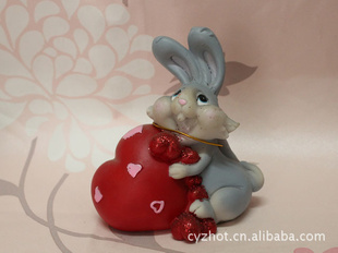 特價(jià)庫存樹脂工藝品禮品兔子儲(chǔ)錢罐 泉州樹脂工藝品公司的精選推薦